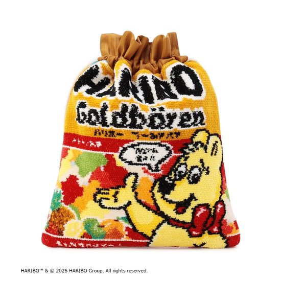 【抽選】ハリボーゴールドベアパッケージ 巾着 L/HRP-260103(取扱店舗限定)