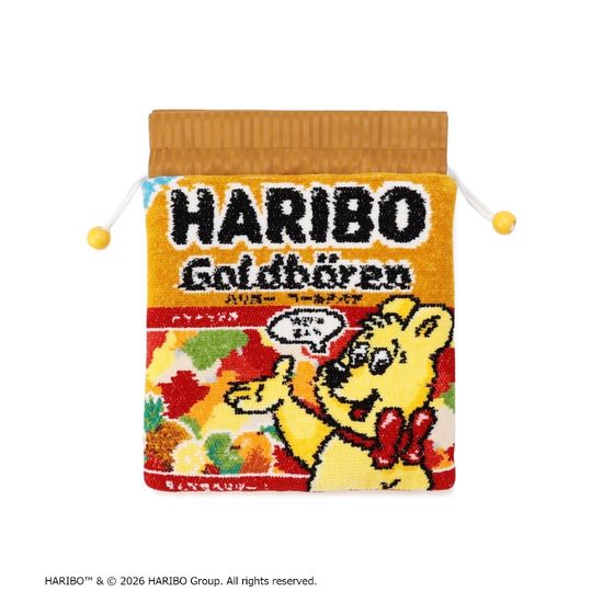 【抽選】ハリボーゴールドベアパッケージ 巾着 L/HRP-260103(取扱店舗限定)