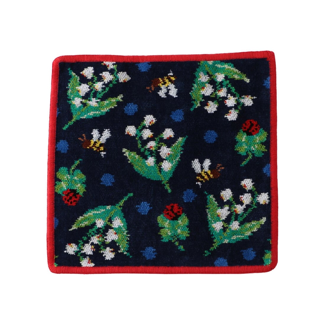 Muveilコラボ ミュベールハッピーモチーフ ハンカチ 取扱店舗限定 レッド Feiler フェイラー公式オンラインショップ Feiler