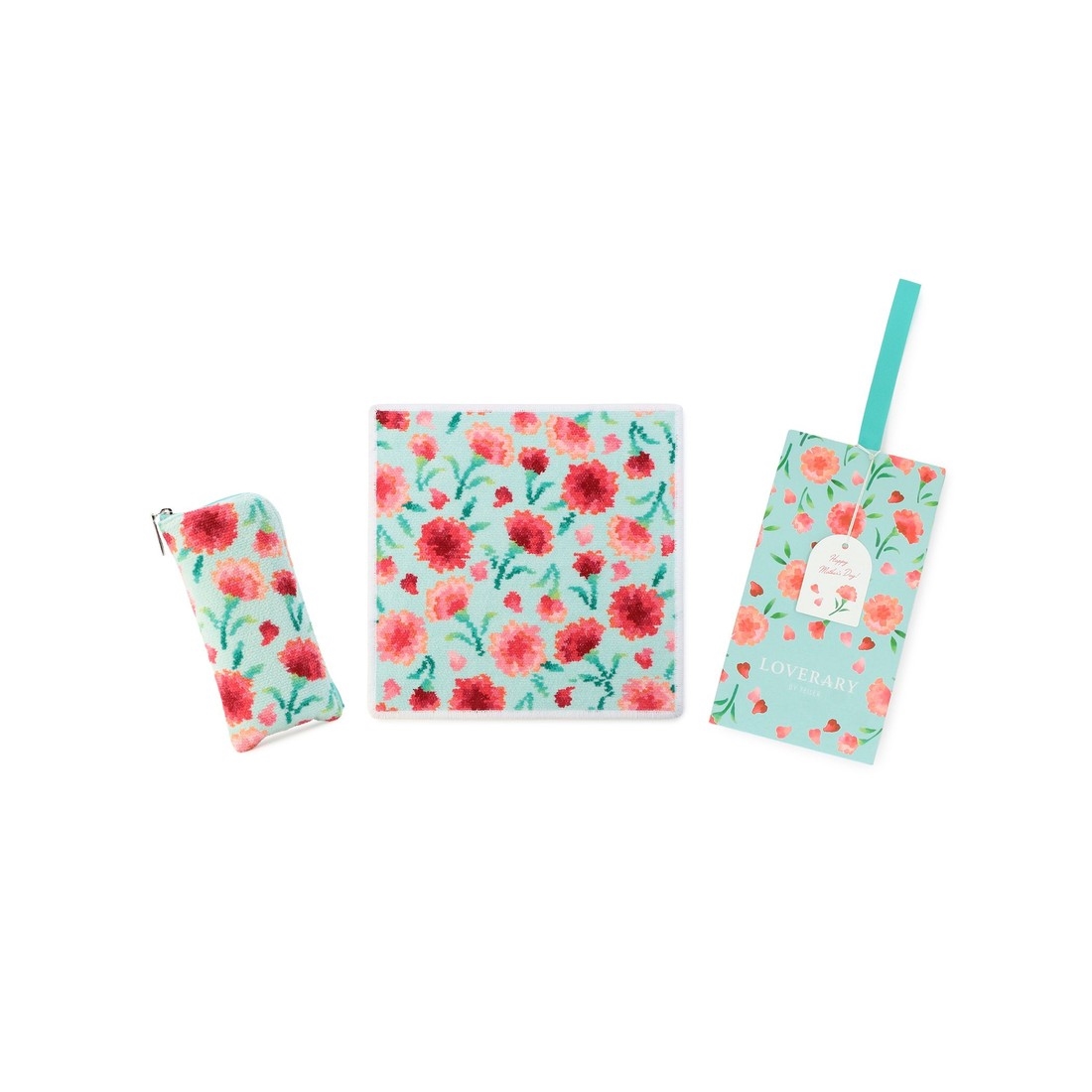 ラブラリーカーネーション ハンカチ&メガネポーチセット L/CAN-260605(WEB限定)