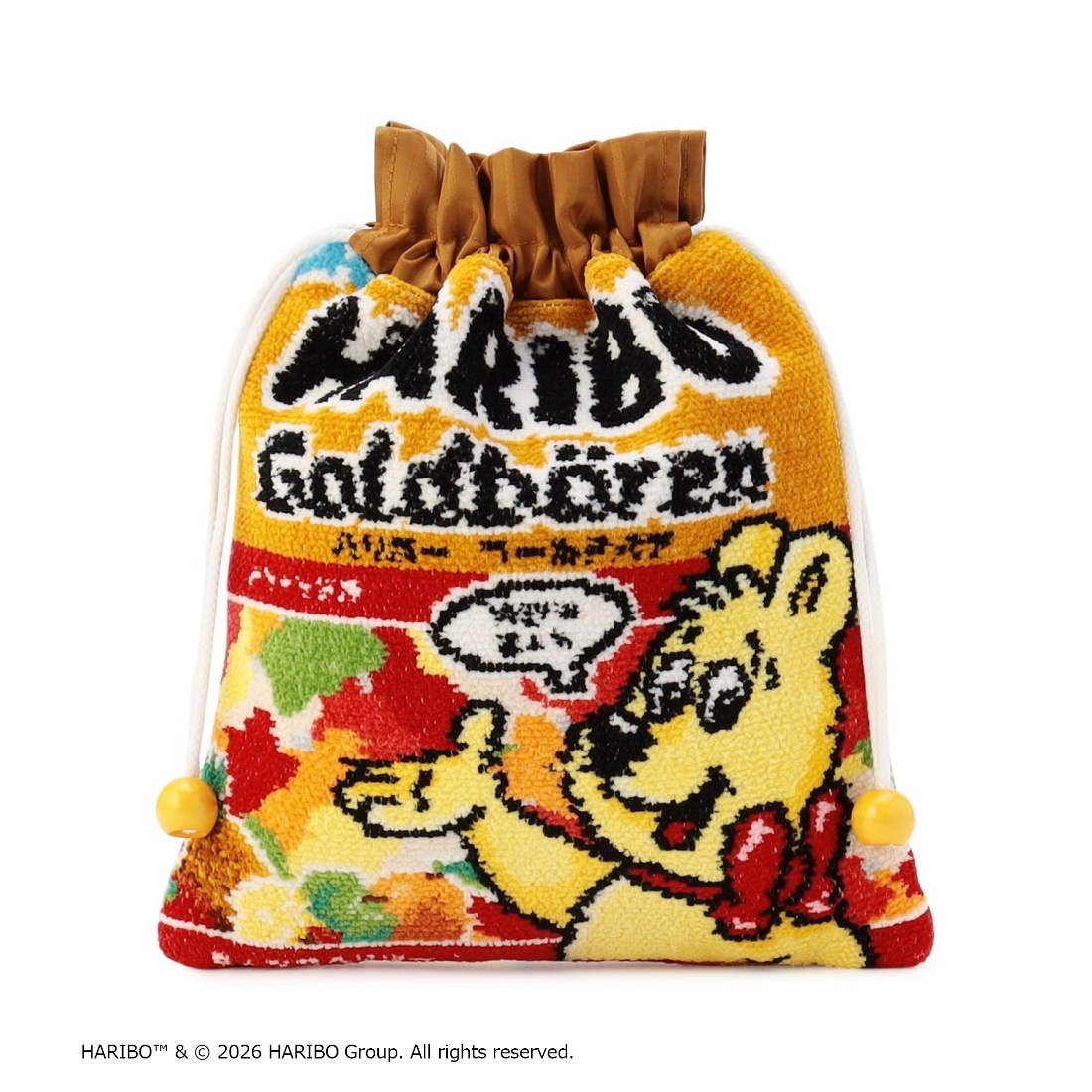 【抽選】ハリボーゴールドベアパッケージ 巾着 L/HRP-260103(取扱店舗限定)